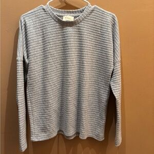 Elie Elie Tahari Long Sleeve Drop Shoulder Crewneck Top Size XS